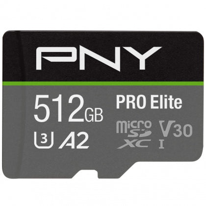 PNY Micro SD Pro Elite U3/A2/V30 512GB