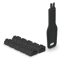 Pengunci Port RJ45, 10 buah + 1 Kunci, Hitam