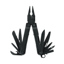 Leatherman Rebar Tang Ringan Oksida Hitam Multi-Alat 189g Bilah 420HC S/S dengan Sarung Hitam MOLLE -Kotak