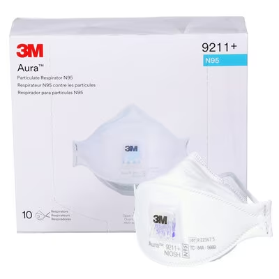 3M™ Aura™ Particulate Respirator 9211+, N95 10 EA/Box