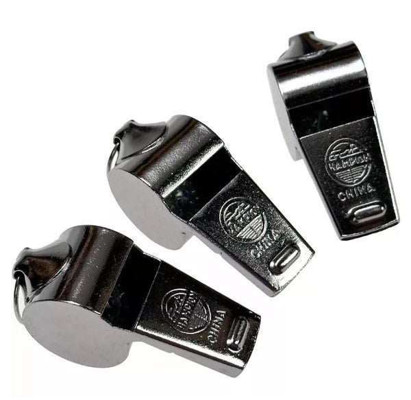 Peluit logam dengan finishing krom