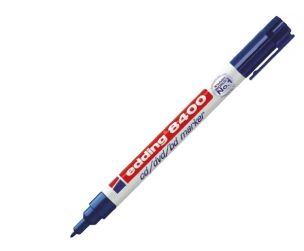 Edding 8400 CD/DVD/BD Marker – Round Tip 0.5–1 mm