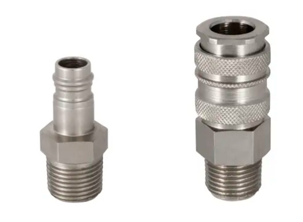 RS PRO Brass, Steel Male Pneumatic Quick Connect Coupling, G 3/8 Male Threaded