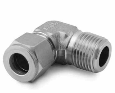 SS-1210-2-8 – Siku Jantan 90° (OD Pipa 3/4" x NPT Jantan 1/2")