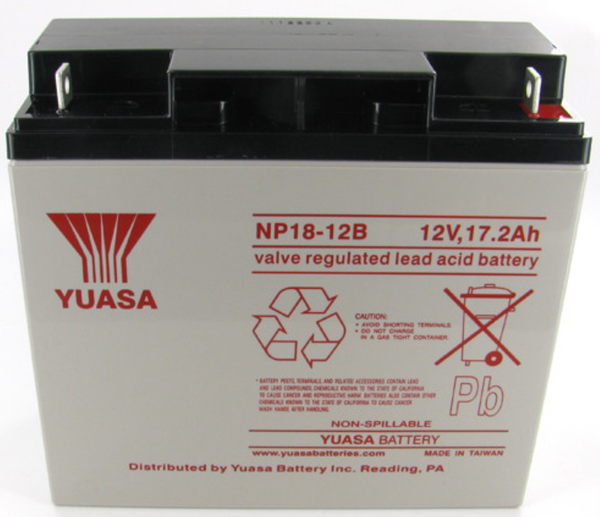 Yuasa NP18-12B Lead Acid Battery - 12V, 17.2Ah