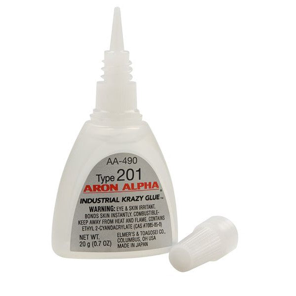 Ellsworth Aron Alpha AA-490 Type 201 Ethyl Adhesive Clear 20 g Bottle