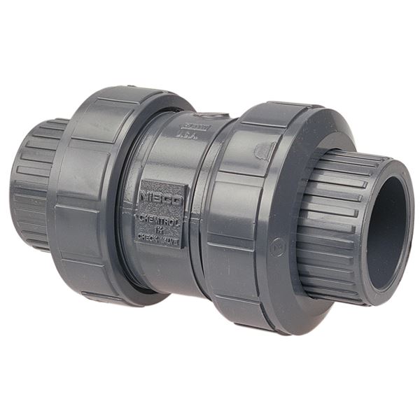 CHECK VALVE PVC 1" TRUE UNION, EPDM [SCH80 SOC]