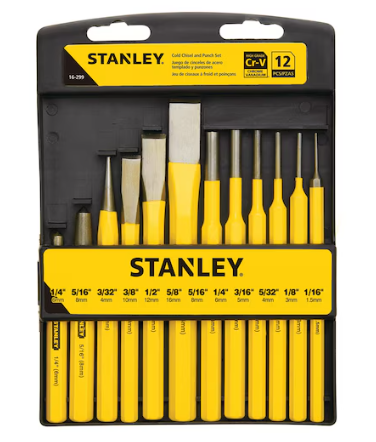 STANLEY 16-299 | 12 PC Punch & Chisel Kit