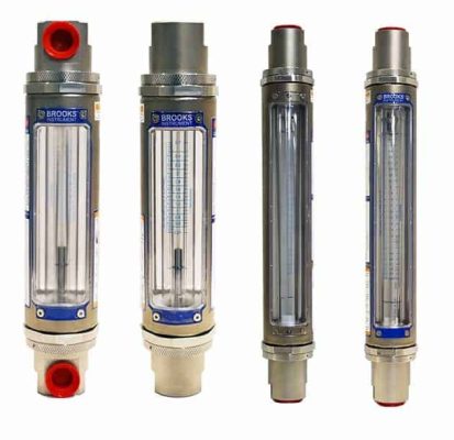 Brooks GT1600 Industrial Glass Tube Variable Area Flow Meter (Rotameter)