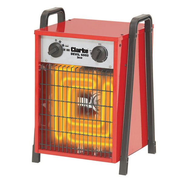 Clarke Devil 6003 3kW Pemanas Kipas Listrik Industri (230V)