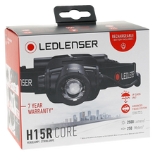 Lampu Kepala Ledlenser H15R Core 2500lm Isi Ulang IP67 dengan Dimmer Tanpa Langkah