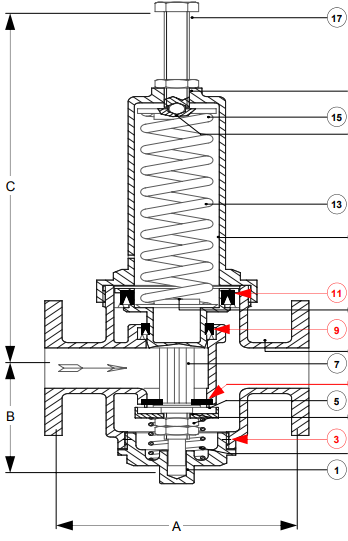 SOFT GOODS KIT FOR 40MM BROADY TYPE D REDUCING VALVE, P-107477