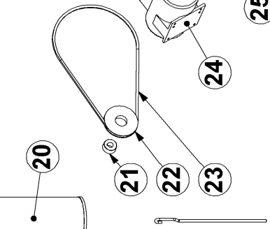 854DC Spare Part - 491825 V-belt 50Hz