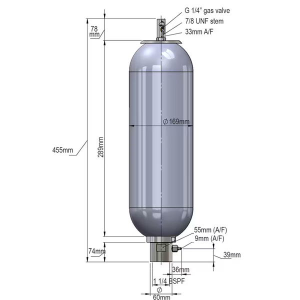 AKUMULATOR BLADDER. 4.0L 345BAR OLI S AKUMULATOR BLADDER
