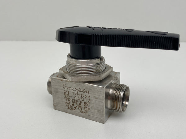 Stainless Steel 1-Piece 40 Series Ball Valve, 6.4 Cv, 3/4 in. Swagelok Tube Fitting