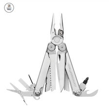 Leatherman Wave Plus Multi-Tool Pisau 420HC S/S dengan Sarung Kancing Nilon - Perak - Kotak